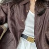 头层牛皮🐂【So*ur法式极简金扣皮带】ins百万博主私服同款🏆非常好搭配的衣柜长青款～标志性金扣不老气也不浮夸 商品缩略图0
