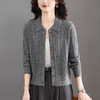 翻领针织小开衫纯色简约气质，中年妈妈早春显瘦外套CC-101-98637 商品缩略图3