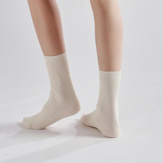 全棉中筒袜 | 本白色 睡眠袜 透气亲肤 小亘【贴身衣物一经售出非质量问题不退不换】 商品图5
