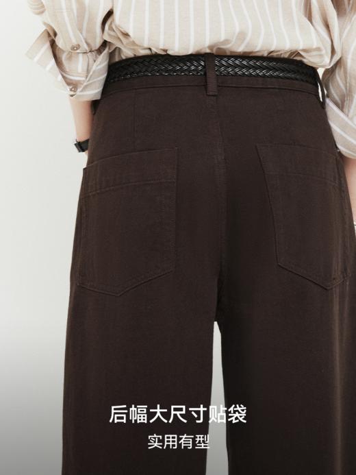 热软糖棕 纯棉弯刀牛仔裤FCG1JEN096 商品图3