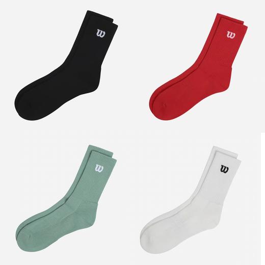 二店y 【发三双】运动党锁死！Wilson 纯色字母运动网球袜 商品图5