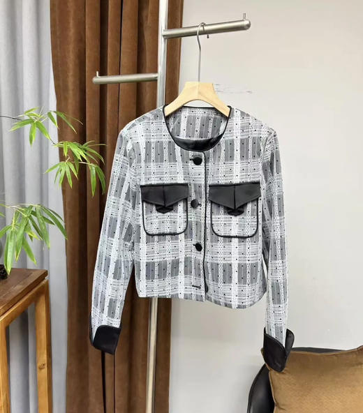 原单小香风蕾丝拼接外套 商品图3