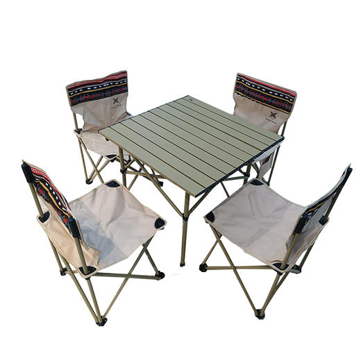 芊陌鸟户外加宽桌椅五件套+-RAP黑胶大天幕KY202209287 组合套餐 商品图2