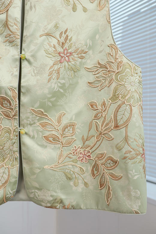 缀青|重工提花中式马甲 商品图3