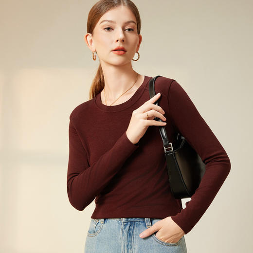 醋酸天丝羊毛领打底 商品图1