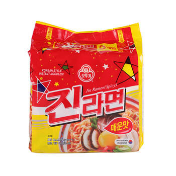 不倒翁辣味金拉面 120g*5包入 潘玮柏同款泡面 韩国进口方便面拉面速食 /粮油调味 /方便食品 /方便面 商品图5