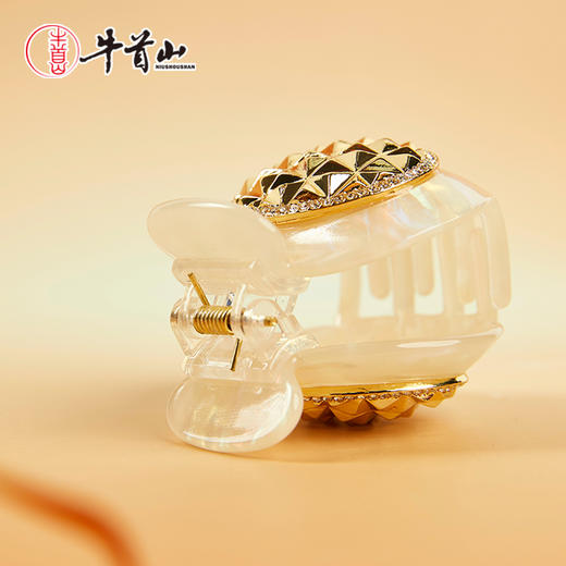 牛首山文创穹顶星空抓夹佛顶宫造型外观气质发夹时尚百搭金色发饰 商品图2