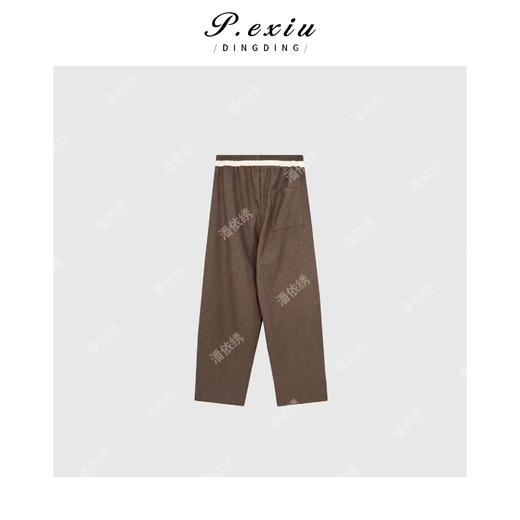 A008潘依绣丁丁宠粉韩系简约弯刀长裤Q70693 商品图1