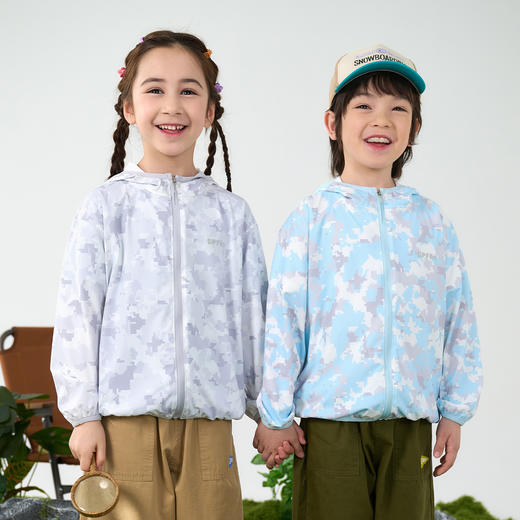 买就送太阳眼镜【7A抗菌】棉花堂夏款戈梅拉迷彩小冰皮童装防晒衣---FD61119 商品图6
