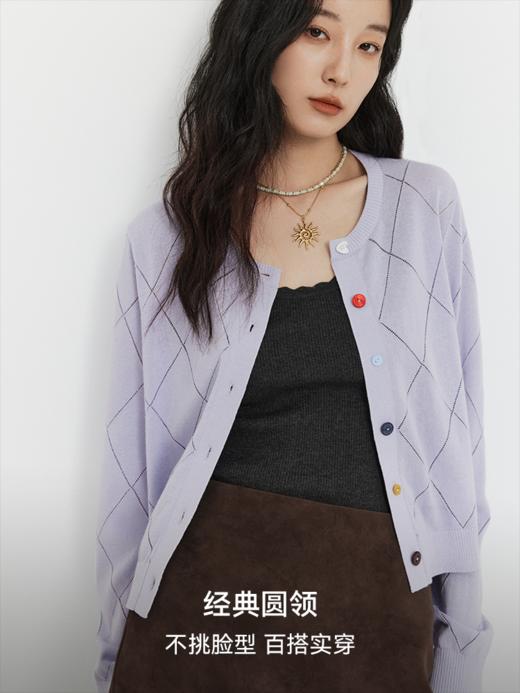 马卡龙醋酸亚麻冷萃开衫FCG1WSC011 商品图5