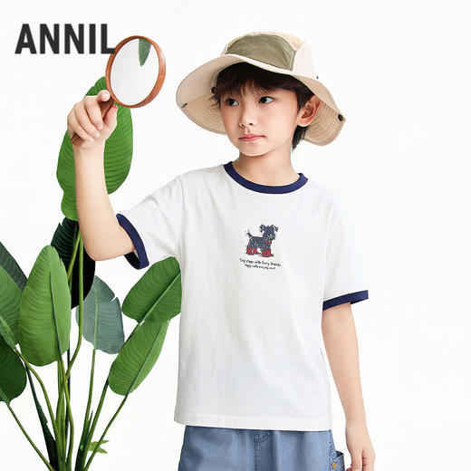 男女童圆领短袖针织衫夏季新款安奈儿童装EM621755 商品图1
