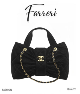 香奶奶 25K丝绒蝴蝶结包张子枫同款 黑色两尺寸