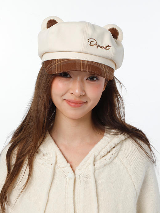 复古拼色熊耳八角鸭舌帽-纪念日百货门店同款169293540 商品图9