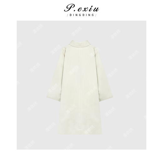 A008潘依绣丁丁宠粉100-棉翻领韩系长风衣Q22687 商品图1