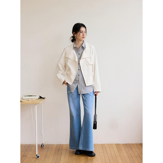 抽绳斜门襟短风衣 商品图3