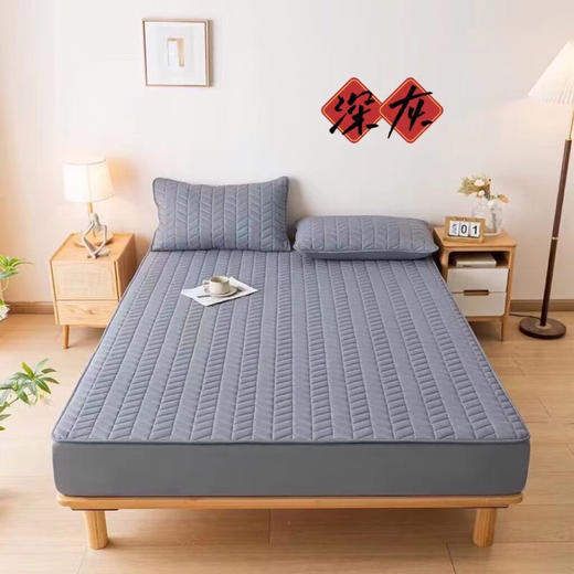 LHX4828A类原棉抗菌大豆夹棉床笠 商品图4