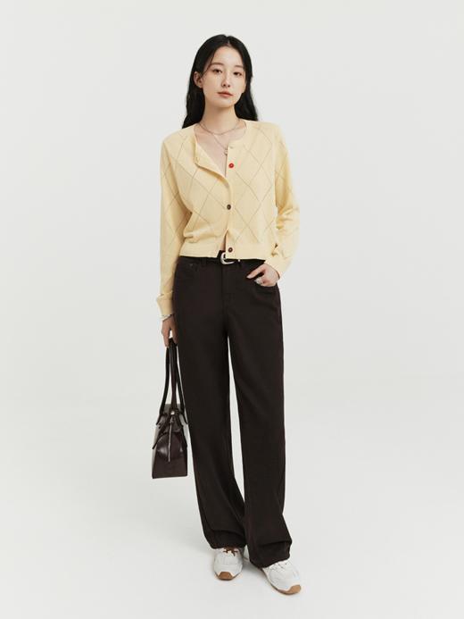 热软糖棕 纯棉弯刀牛仔裤FCG1JEN096 商品图7