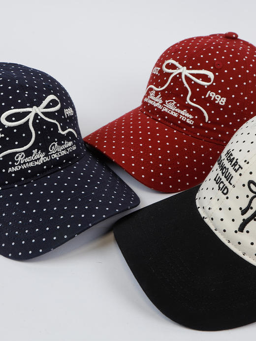 复古波点蝴蝶结棒球帽-纪念日百货门店同款169293591 商品图6