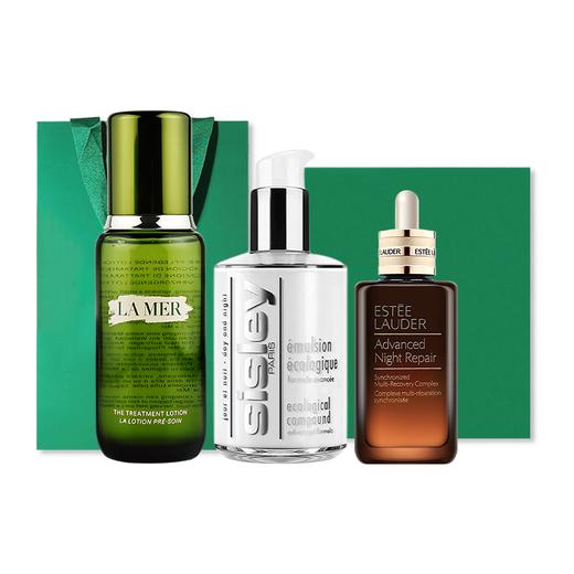 【全球购A义乌】送海蓝之谜礼盒礼袋 海蓝之谜精粹水150ml+希思黎全能乳液125ml+雅诗兰黛小棕瓶精华100ml 商品图12