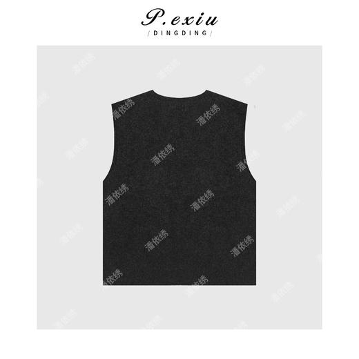 A008潘依绣丁丁宠粉韩系简约无袖毛织V领Q9376 商品图1