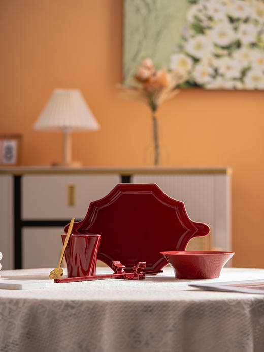 富玉 |  景德镇高温玲珑瓷餐具组合轻奢高级感镜影餐具 商品图1