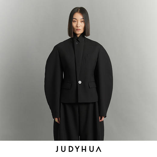 JUDYHUA寂静系列解构弧线袖西装外套 商品图0