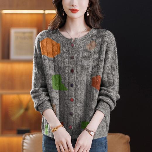 宽松上衣显瘦，洋气针织开衫外套CC-17-6139 商品图2