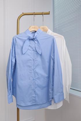 约克腔调|法式设计感领结衬衫