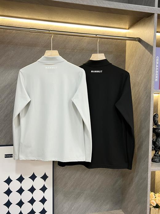 点此购买 猛犸象春秋季男士半拉链加绒立领长袖T恤 ss 341049 商品图3