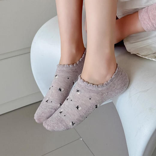 基础-简约韩系碎花棉隐形袜子-纪念日百货门店同款169093812 商品图5