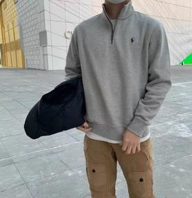 【sy-604】男子经典休闲立领半拉链毛圈卫衣！！