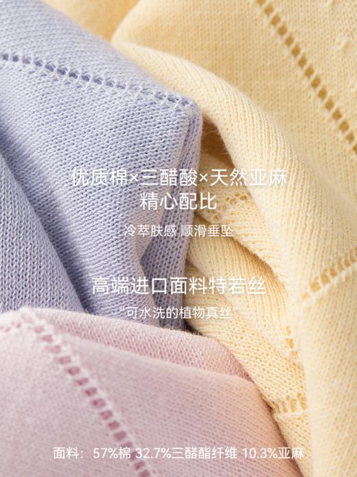 马卡龙醋酸亚麻冷萃开衫FCG1WSC011 商品图7