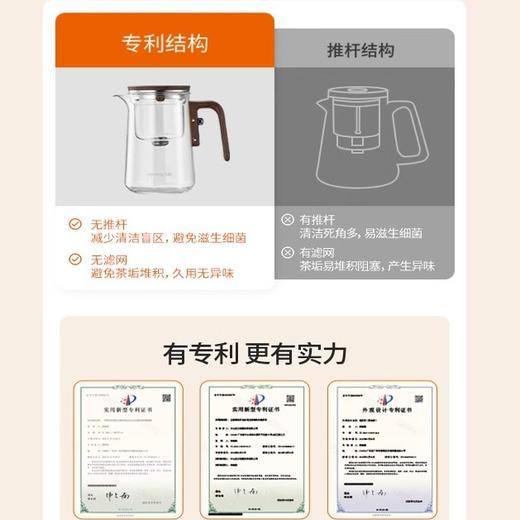九阳磁吸飘逸杯泡茶壶玻璃泡茶杯茶壶水分离茶具过滤茶器冲茶神器 商品图8