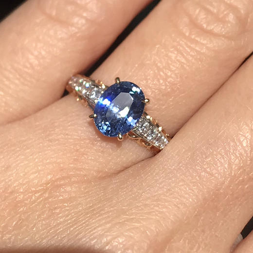 2.14卡无烧蓝宝石戒指 商品图2