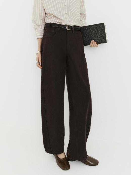 热软糖棕 纯棉弯刀牛仔裤FCG1JEN096 商品图12