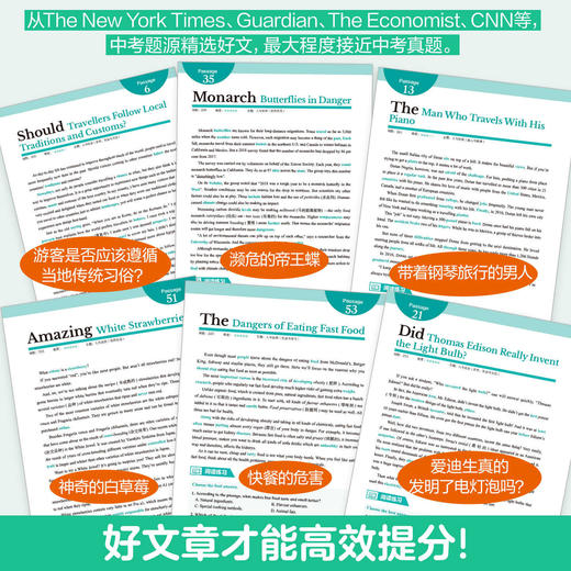 60篇外刊阅读搞定中考高考必备核心词华理社SSP时文英语阅读高分 商品图4