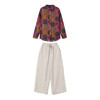 丁摩 棉麻两件套女2026春季新款洋气减龄宽松翻领开衫阔腿裤时尚套装6ZF-1109 商品缩略图4