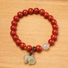 丁摩 新中式珠子和田玉手串吉祥复古红玛瑙吊坠手链串珠男女款饰品6ZF-S5017 商品缩略图2
