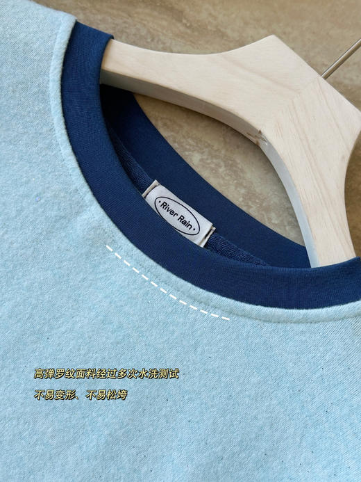 韩系 银河细闪爱心撞色短袖T恤 商品图11