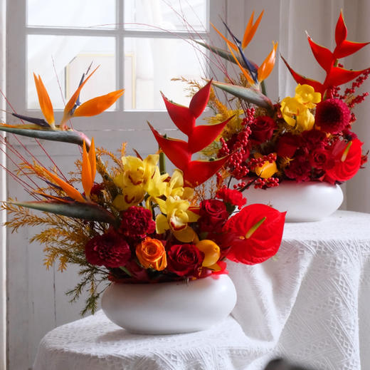 《翱翔》天堂鸟富贵鸟红掌新年插花 商品图0