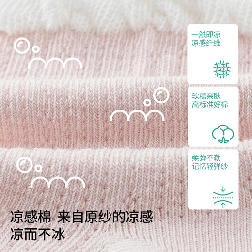 【婴童服配】嫚熙婴儿袜子网眼春夏季女童小月龄新生儿宝宝凉感中筒袜 商品图1