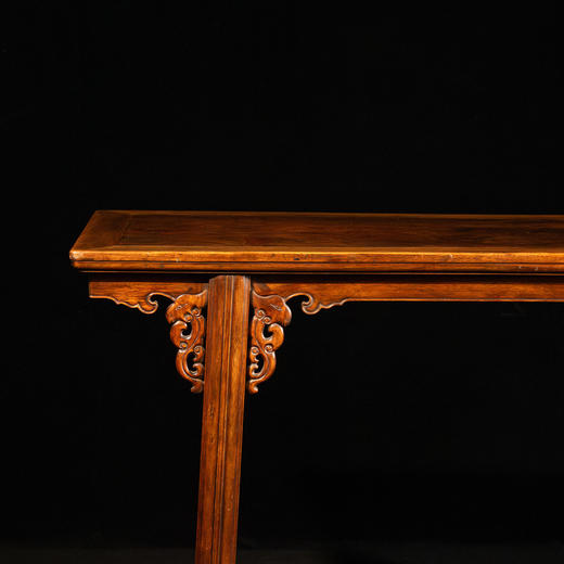 清	黄花梨镶瘿木夹头榫凤纹画案 商品图2