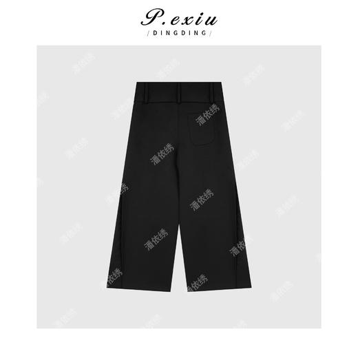 A008潘依绣丁丁宠粉韩系简约侧压褶羊-毛-西装裤Q80167 商品图1