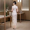 WX2026新款真丝旗袍长款改良中式桑蚕丝连衣裙优雅气质修身复古 商品缩略图3
