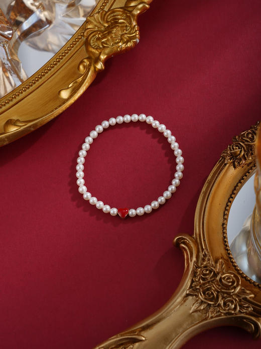 子佩集【热恋珍爱】珍珠惜王妃手链【AYSL10】红色爱心2602 商品图5