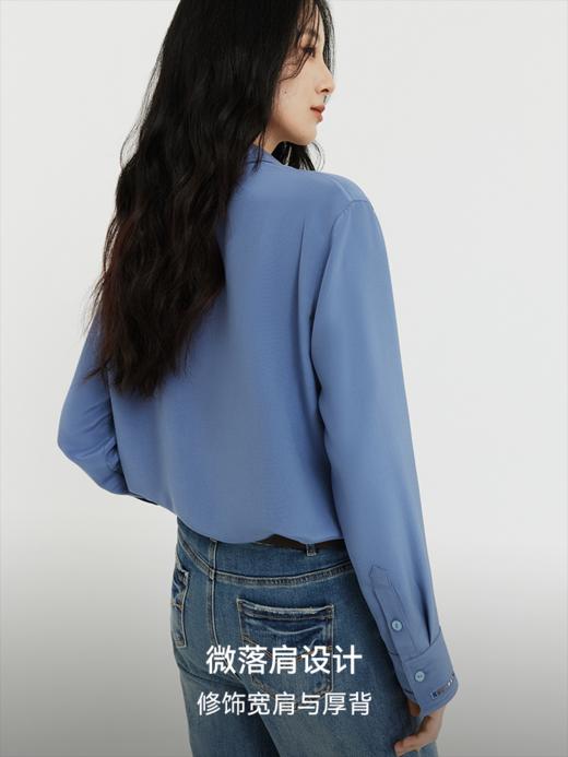 “人生衬衫”32姆米重绉桑蚕丝混纺衬衫FCG1SHT049 商品图3