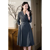 都市精英王妃裙 米思阳2026春季新款青果领通勤OL裙子女修身减龄职场西装连衣裙女1031 商品缩略图0