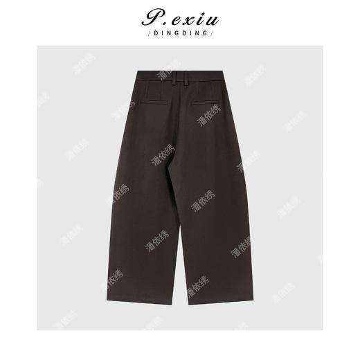 绵羊毛人丝天丝极简风气质弯刀西装休闲裤W-63491 商品图2