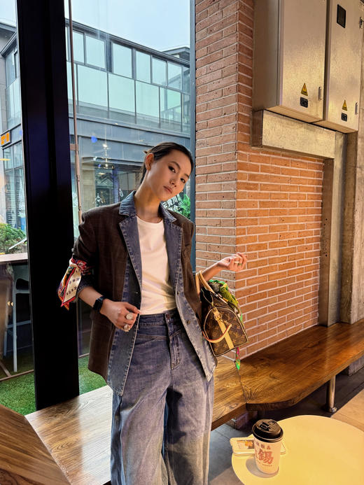 【拼接的艺术】噢蜜ooomeooo复古拼接外套“更时髦一点” 商品图3