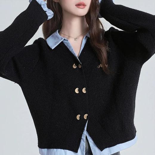 假两件POLO领针织开衫｜显高显瘦、百搭实穿于一身 商品图0
